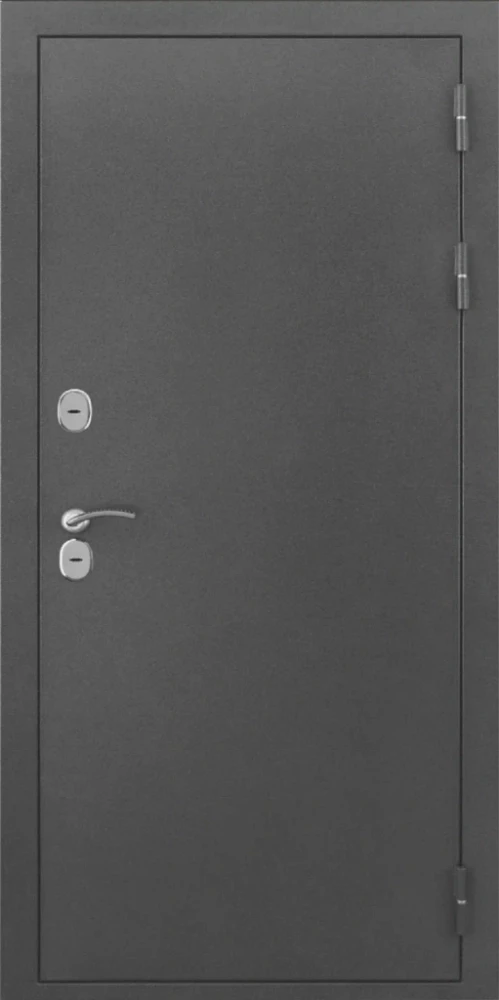 Входная дверь ДвериПРО L-Термо серебро ФЛ-291 (Line, 10мм, белый софт) DPRO220568 внешняя сторона